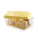 קופסה מעוצבת לאחסון גבינות עם גבינה