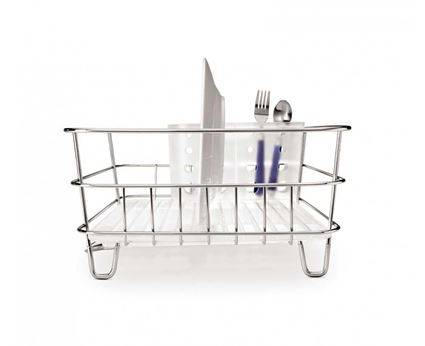 מתקן לייבוש כלים קומפקטי נירוסטה מבט צד סימפלהיומן - Simplehuman