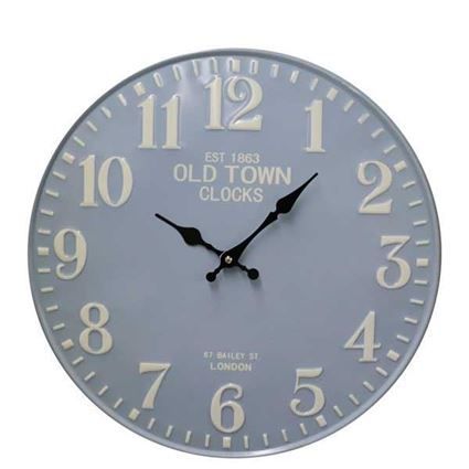 שעון קיר דקורטיבי Bistrot כחול