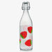 בקבוק מים 1 ליטר עם דוגמה תותים