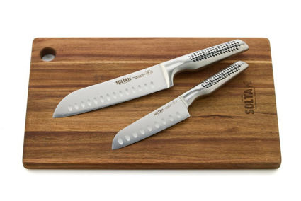 תמונה של ב'וצר עם 2 סכיני שף מבית סולתם